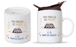 Zestaw Dla Szachisty Kubek + Skarbonka Prezent