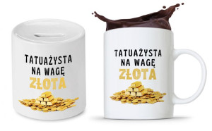 Zestaw Dla Tatuażysty Kubek + Skarbonka Prezent