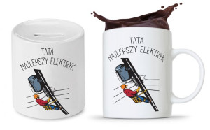 Zestaw Dla Taty Ojca Kubek + Skarbonka Prezent
