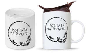 Zestaw Dla Taty Tatusia Prezent Kubek + Skarbonka