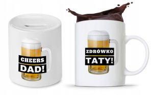 Zestaw Dla Taty Tatusia Prezent Kubek + Skarbonka