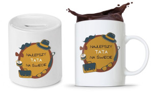 Zestaw Dla Taty Tatusia Prezent Kubek + Skarbonka