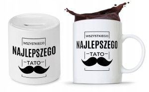 Zestaw Dla Taty Tatusia Prezent Kubek + Skarbonka