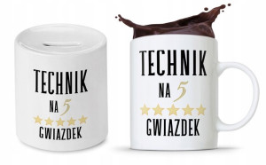 Zestaw Dla Technika Kubek + Skarbonka Prezent
