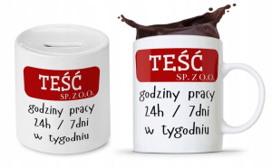 Zestaw Dla Teścia Taty Ojca Kubek + Skarbonka