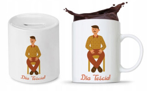 Zestaw Dla Teścia Taty Ojca Kubek + Skarbonka