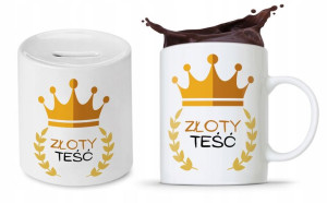 Zestaw Dla Teścia Taty Ojca Kubek + Skarbonka