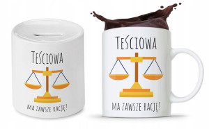 Zestaw Dla Teściowej Mamy Kubek + Skarbonka