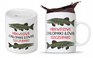 Zestaw Dla Wędkarza Rybaka Kubek + Skarbonka