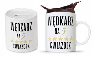 Zestaw Dla Wędkarza Rybaka Kubek + Skarbonka