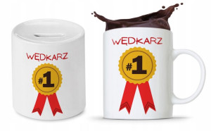 Zestaw Dla Wędkarza Rybaka Kubek + Skarbonka