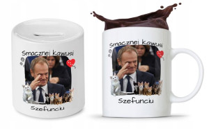 Zestaw Donald Tusk Platforma Po Kubek + Skarbonka