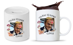 Zestaw Donald Tusk Platforma Po Kubek + Skarbonka