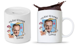 Zestaw Donald Tusk Platforma Po Kubek + Skarbonka