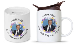 Zestaw Donald Tusk Platforma Po Kubek + Skarbonka