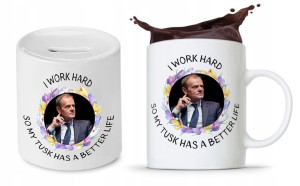 Zestaw Donald Tusk Platforma Po Kubek + Skarbonka