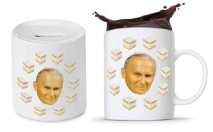 Zestaw Jan Paweł Ii Kubek + Skarbonka Prezent