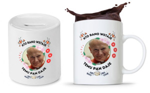 Zestaw Jan Paweł Papaj Prezent Kubek + Skarbonka