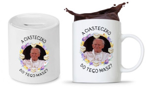 Zestaw Jan Paweł Papaj Prezent Kubek + Skarbonka