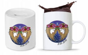 Zestaw Kubek + Skarbonka Znaki Zodiaku Zodiakara
