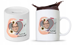 Zestaw Mateusz Morawiecki Pis Kubek + Skarbonka