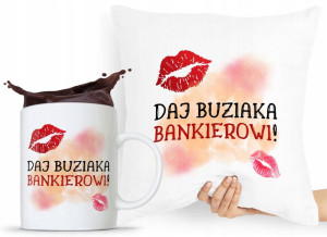 Zestaw Poduszka + Kubek Dla Bankiera Prezent