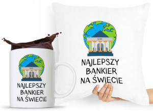 Zestaw Poduszka + Kubek Dla Bankiera Prezent