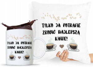 Zestaw Poduszka + Kubek Dla Baristy Prezent
