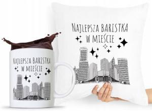 Zestaw Poduszka + Kubek Dla Baristy Prezent