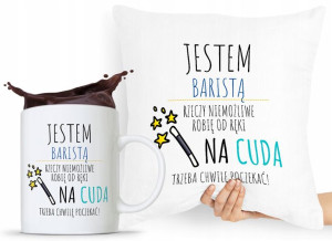 Zestaw Poduszka + Kubek Dla Baristy Prezent