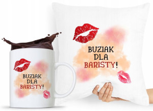 Zestaw Poduszka + Kubek Dla Baristy Prezent