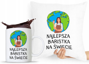 Zestaw Poduszka + Kubek Dla Baristy Prezent
