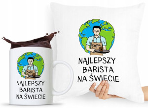 Zestaw Poduszka + Kubek Dla Baristy Prezent