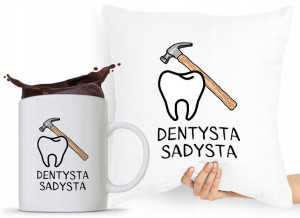 Zestaw Poduszka + Kubek Dla Dentysty Stomatologa