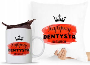 Zestaw Poduszka + Kubek Dla Dentysty Stomatologa