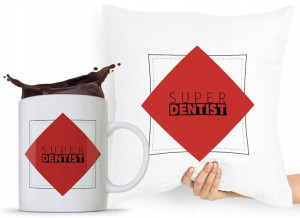 Zestaw Poduszka + Kubek Dla Dentysty Stomatologa