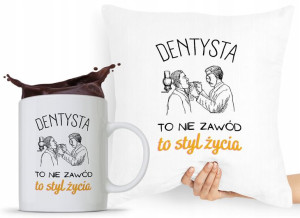 Zestaw Poduszka + Kubek Dla Dentysty Stomatologa
