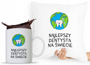 Zestaw Poduszka + Kubek Dla Dentysty Stomatologa