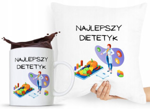 Zestaw Poduszka + Kubek Dla Dietetyka Dietetyczki