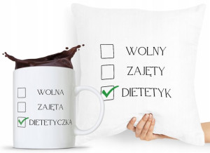 Zestaw Poduszka + Kubek Dla Dietetyka Dietetyczki