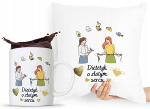 Zestaw Poduszka + Kubek Dla Dietetyka Dietetyczki