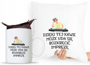 Zestaw Poduszka + Kubek Dla Dja Muzyka Prezent