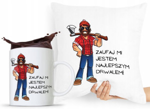 Zestaw Poduszka + Kubek Dla Drwala Prezent