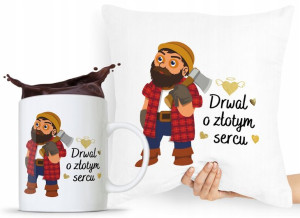 Zestaw Poduszka + Kubek Dla Drwala Prezent