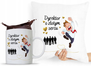 Zestaw Poduszka + Kubek Dla Dyrektora Prezent