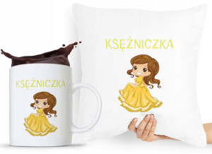 Zestaw Poduszka + Kubek Dla Dziecka Syn Córka
