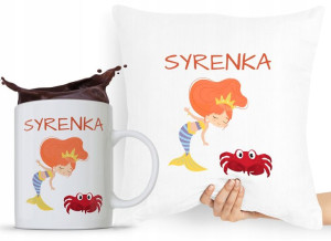 Zestaw Poduszka + Kubek Dla Dziecka Syn Córka