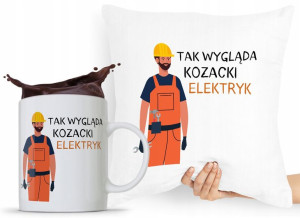 Zestaw Poduszka + Kubek Dla Elektryka Prezent