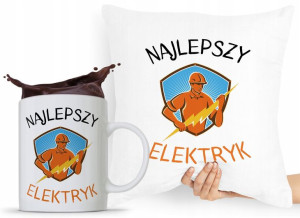 Zestaw Poduszka + Kubek Dla Elektryka Prezent