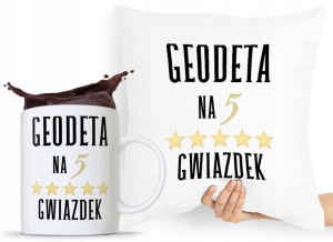 Zestaw Poduszka + Kubek Dla Geodety Prezent